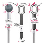 OVEL GLOW - 3-in-1 Filter Duschsystem + Pflegeaufsätze